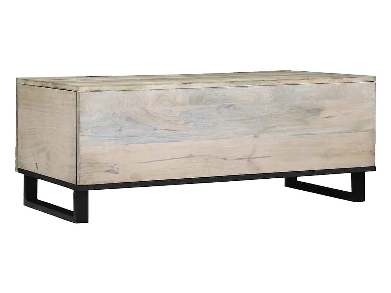Mesa de centro | Mesa de apoio | Mesa de café Bege e Preto 100x54x40 cm^ Mesa De Centro