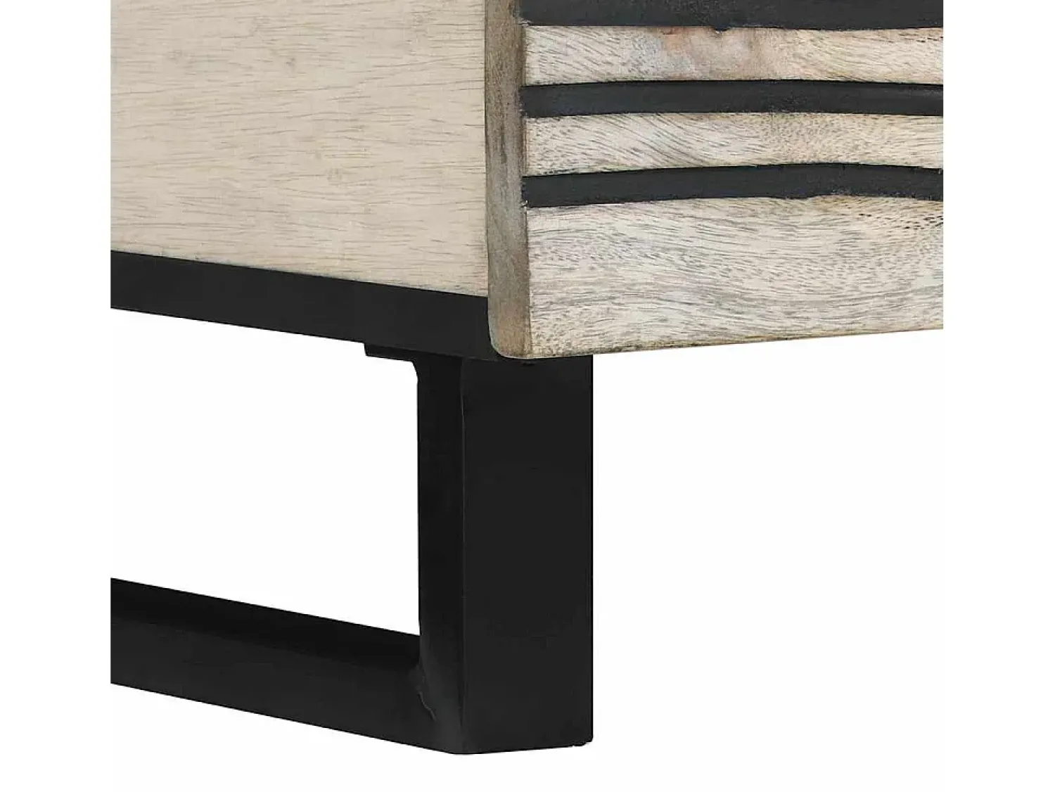 Mesa de centro | Mesa de apoio | Mesa de café Bege e Preto 100x54x40 cm^ Mesa De Centro