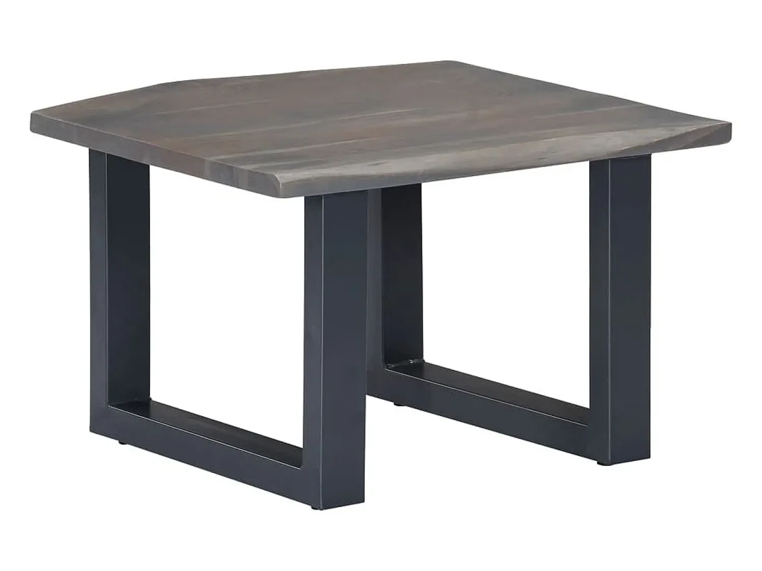 Mesa De Centro* Mesa de centro | Mesa de apoio | Mesa de café c/ arestas vivas 60x60x40cm acácia maciça Cinzento