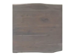 Mesa De Centro* Mesa de centro | Mesa de apoio | Mesa de café c/ arestas vivas 60x60x40cm acácia maciça Cinzento