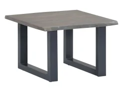 Mesa De Centro* Mesa de centro | Mesa de apoio | Mesa de café c/ arestas vivas 60x60x40cm acácia maciça Cinzento