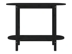 Discount Mesa de centro | Mesa de apoio | Mesa consola 110x40x80 cm madeira de pinho maciça Preto