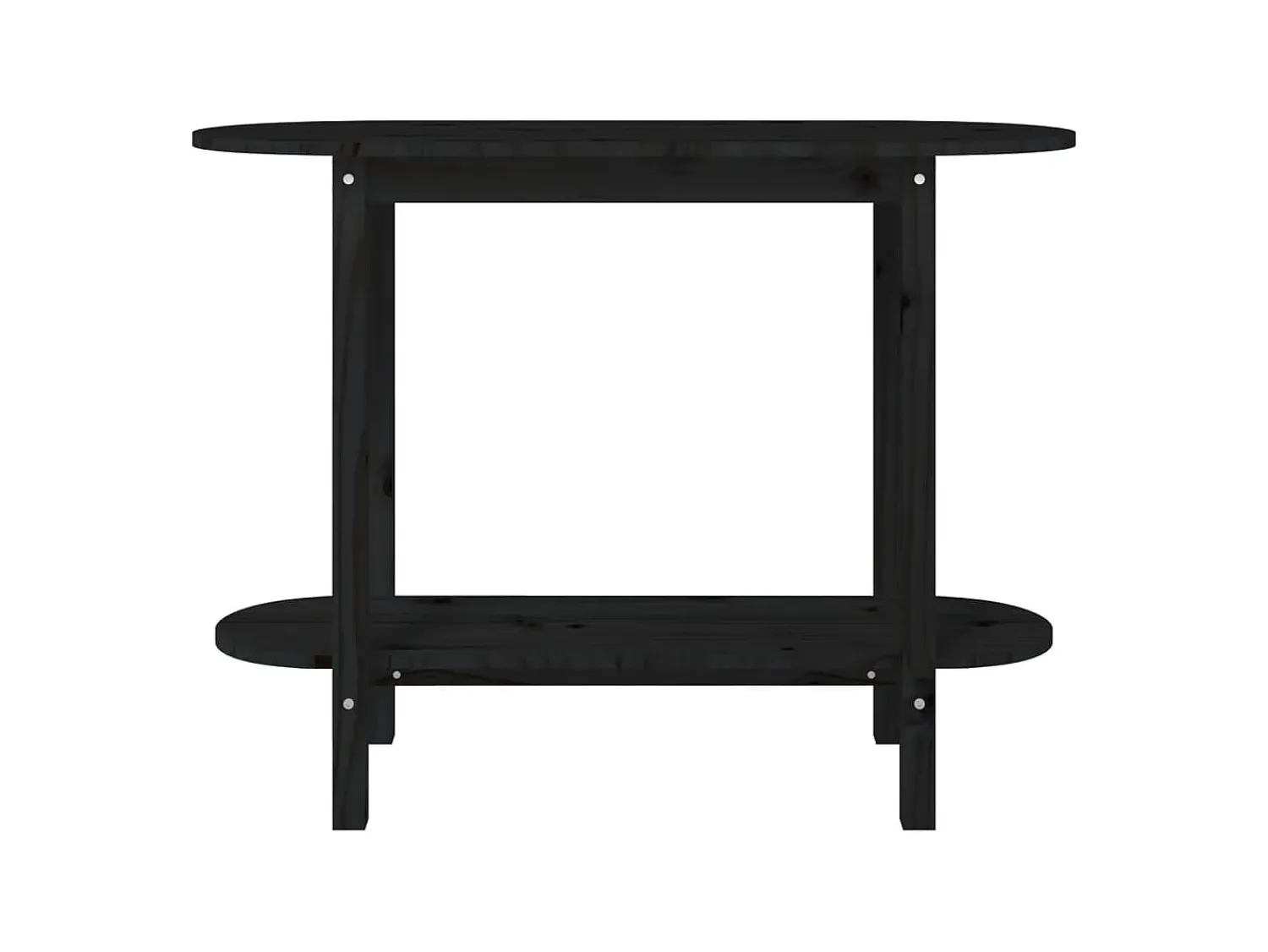 Discount Mesa de centro | Mesa de apoio | Mesa consola 110x40x80 cm madeira de pinho maciça Preto