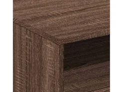 Discount Mesa de centro | Mesa de apoio com luzes LED 50x49x40 cm carvalho Castanho