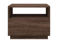 Discount Mesa de centro | Mesa de apoio com luzes LED 50x49x40 cm carvalho Castanho