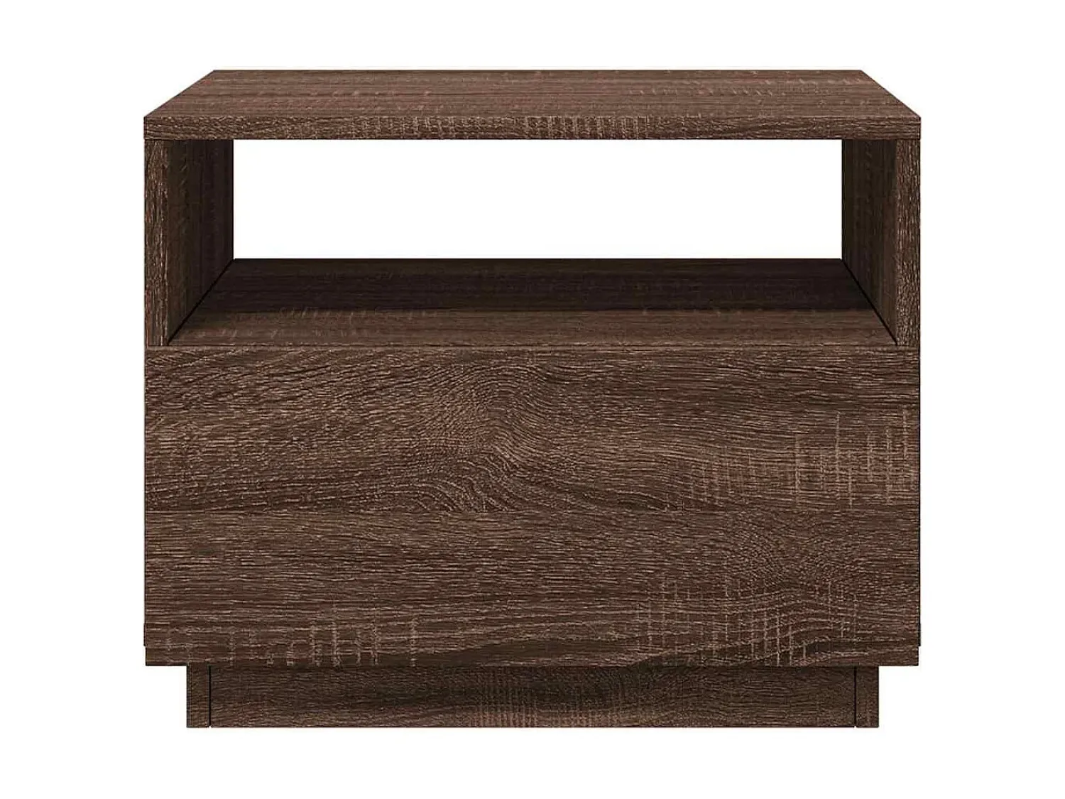 Discount Mesa de centro | Mesa de apoio com luzes LED 50x49x40 cm carvalho Castanho