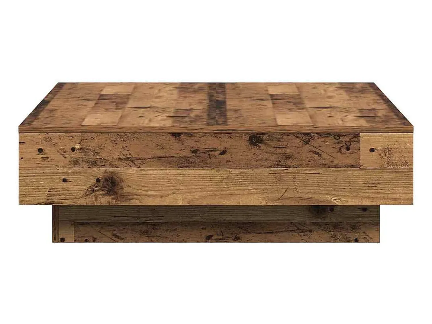 Mesa De Centro| Mesa de centro | Mesa de apoio Madeira antiga 90x90x28 cm Multicor