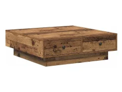 Mesa De Centro| Mesa de centro | Mesa de apoio Madeira antiga 90x90x28 cm Multicor
