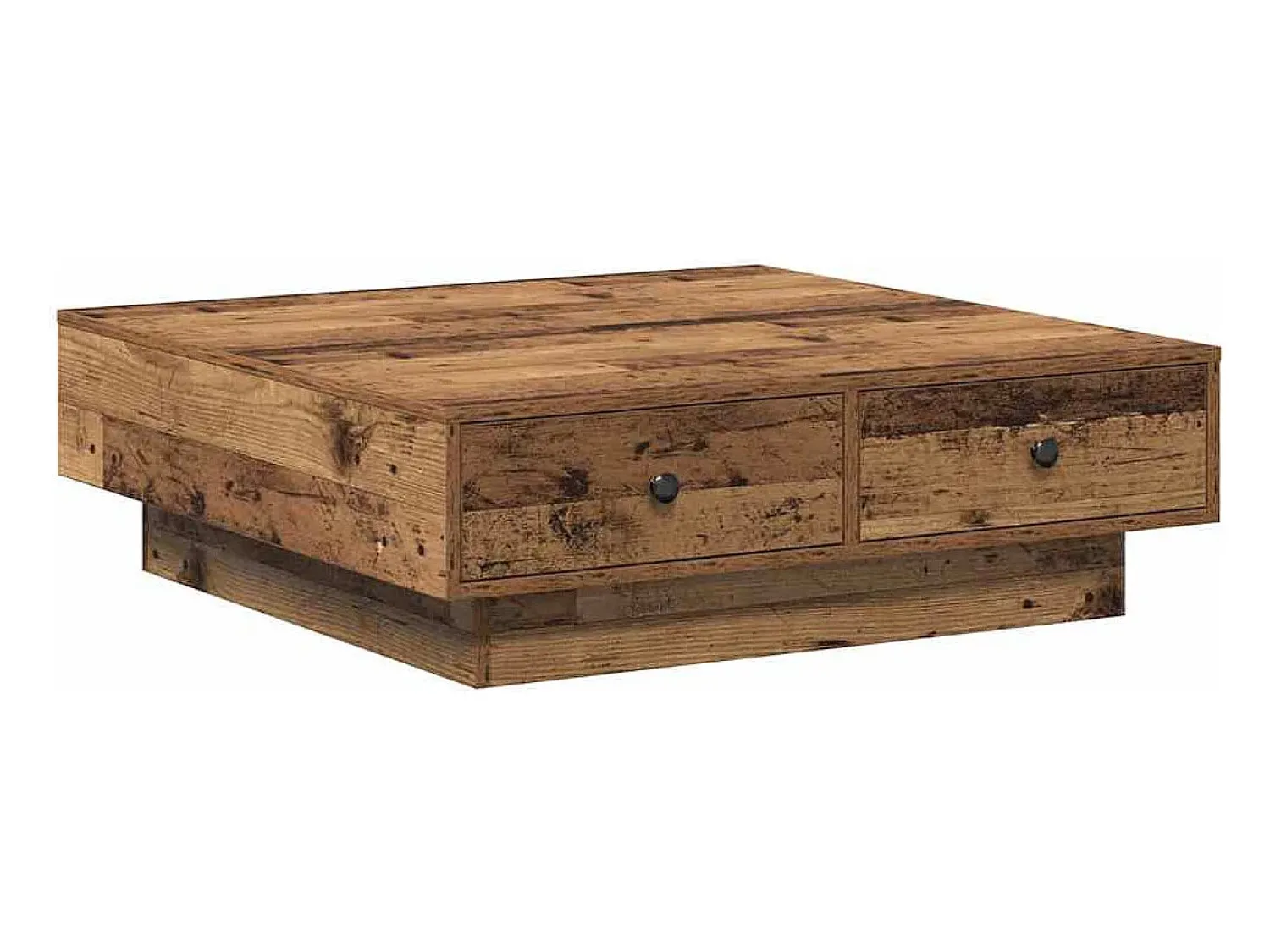 Mesa De Centro| Mesa de centro | Mesa de apoio Madeira antiga 90x90x28 cm Multicor
