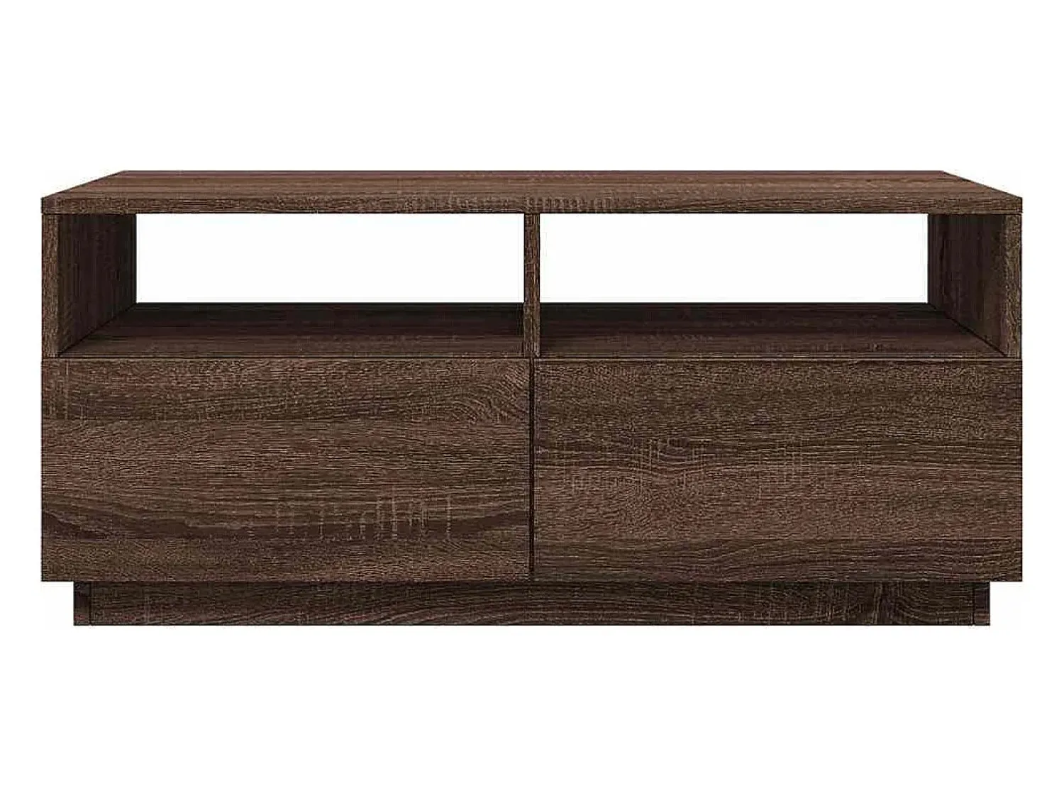 Sale Mesa de centro | Mesa de apoio com luzes LED 90x49x40 cm carvalho Castanho