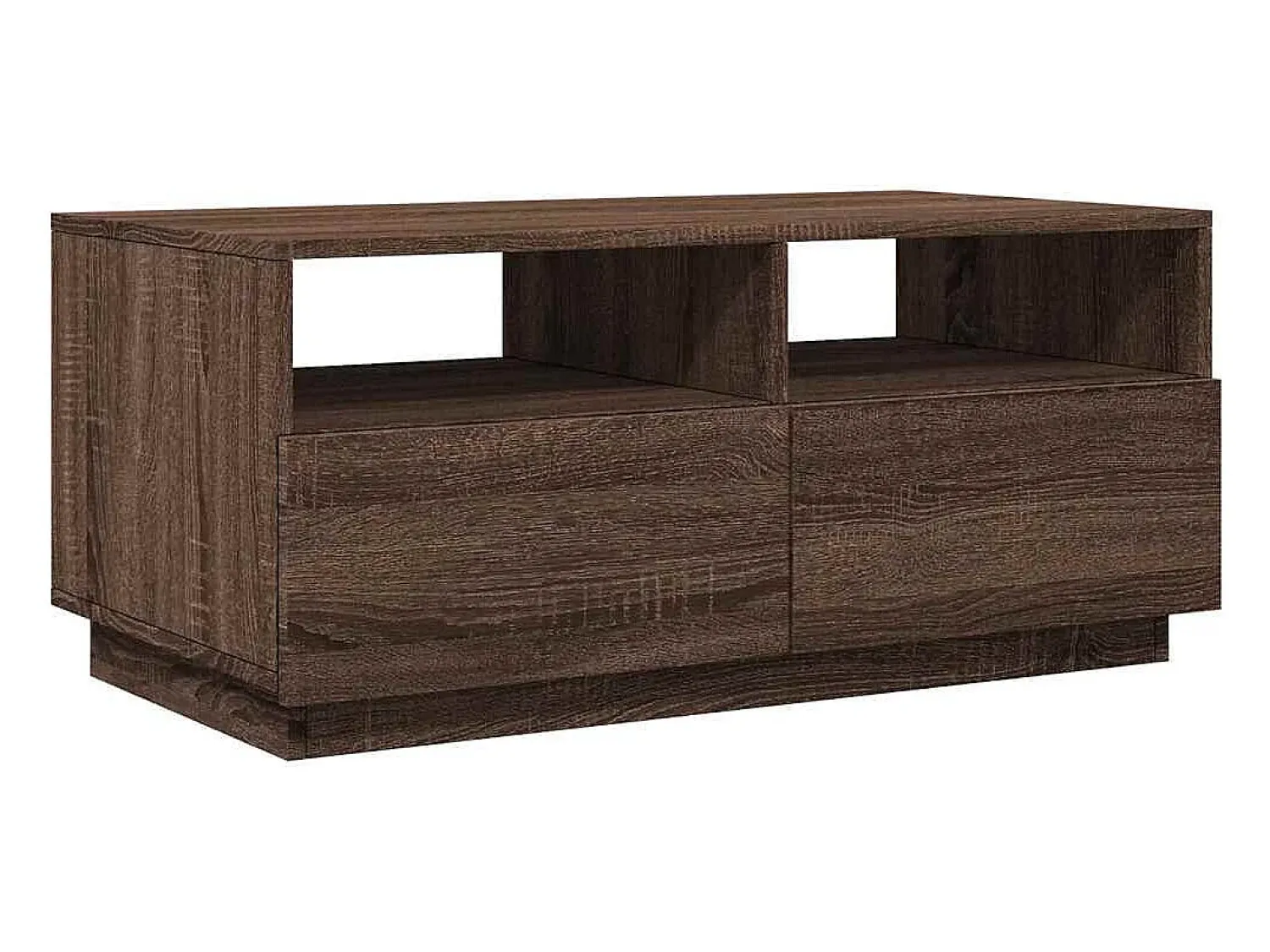 Sale Mesa de centro | Mesa de apoio com luzes LED 90x49x40 cm carvalho Castanho