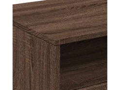 Sale Mesa de centro | Mesa de apoio com luzes LED 90x49x40 cm carvalho Castanho