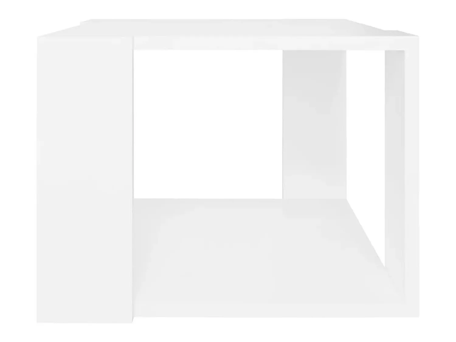New Mesa de centro | Mesa de apoio 40x40x30 cm madeira processada Branco