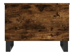 Mesa De Centro| Mesa de centro | Mesa de apoio 60x44.5x45 cm derivados madeira carvalho fumado Castanho