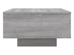 Mesa de centro | Mesa de apoio com luzes LED 55x55x31 cm sonoma^ Mesa De Centro