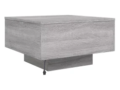 Mesa de centro | Mesa de apoio com luzes LED 55x55x31 cm sonoma^ Mesa De Centro