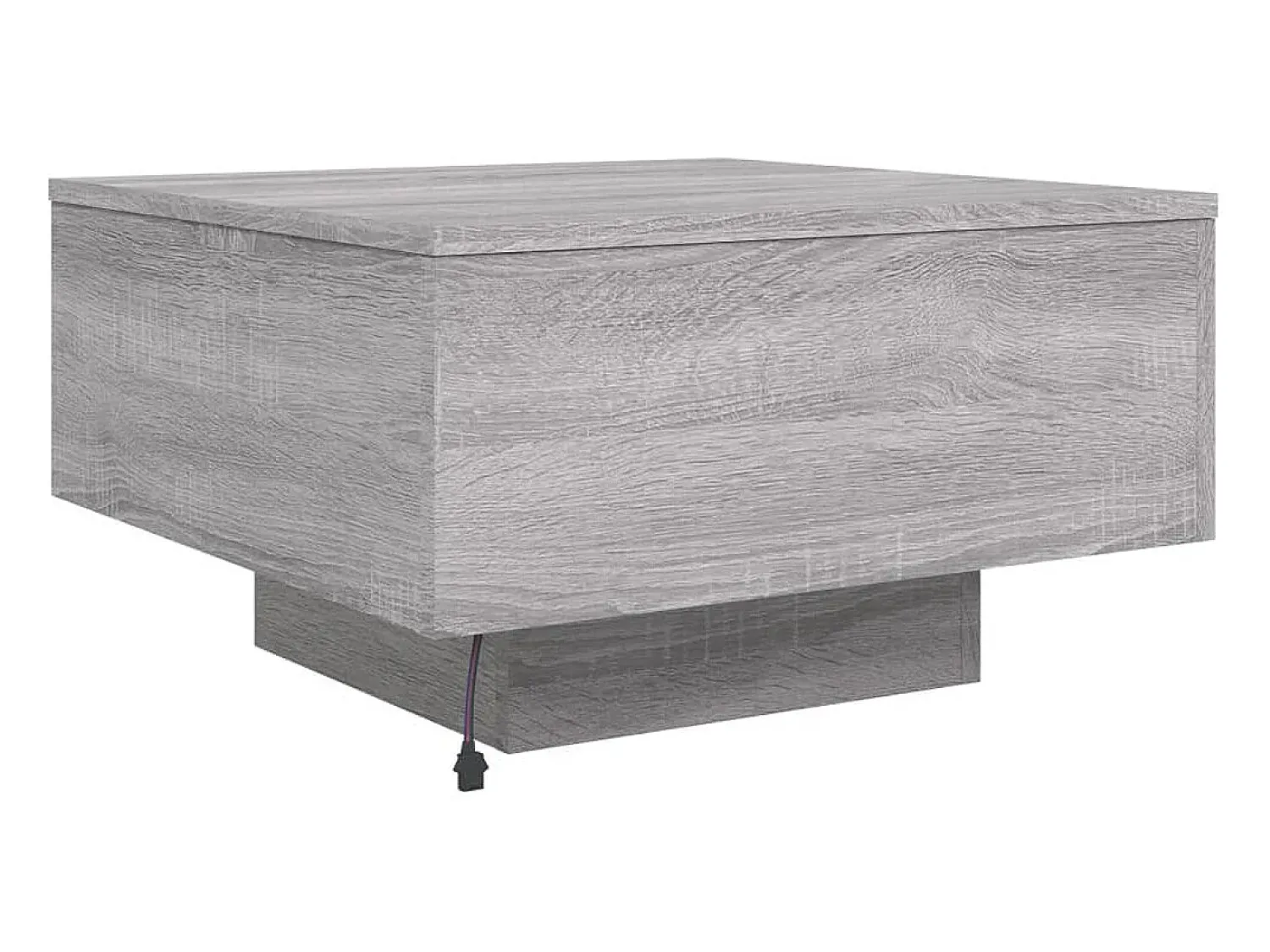Mesa de centro | Mesa de apoio com luzes LED 55x55x31 cm sonoma^ Mesa De Centro