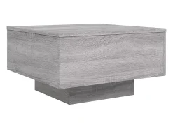 Mesa de centro | Mesa de apoio com luzes LED 55x55x31 cm sonoma^ Mesa De Centro