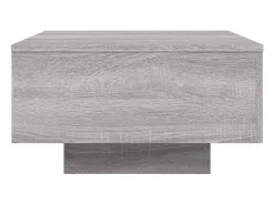 Mesa de centro | Mesa de apoio com luzes LED 55x55x31 cm sonoma^ Mesa De Centro