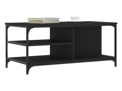 Online Mesa de centro | Mesa de apoio 100x50x45 cm derivados de madeira Preto