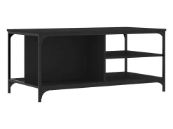 Online Mesa de centro | Mesa de apoio 100x50x45 cm derivados de madeira Preto
