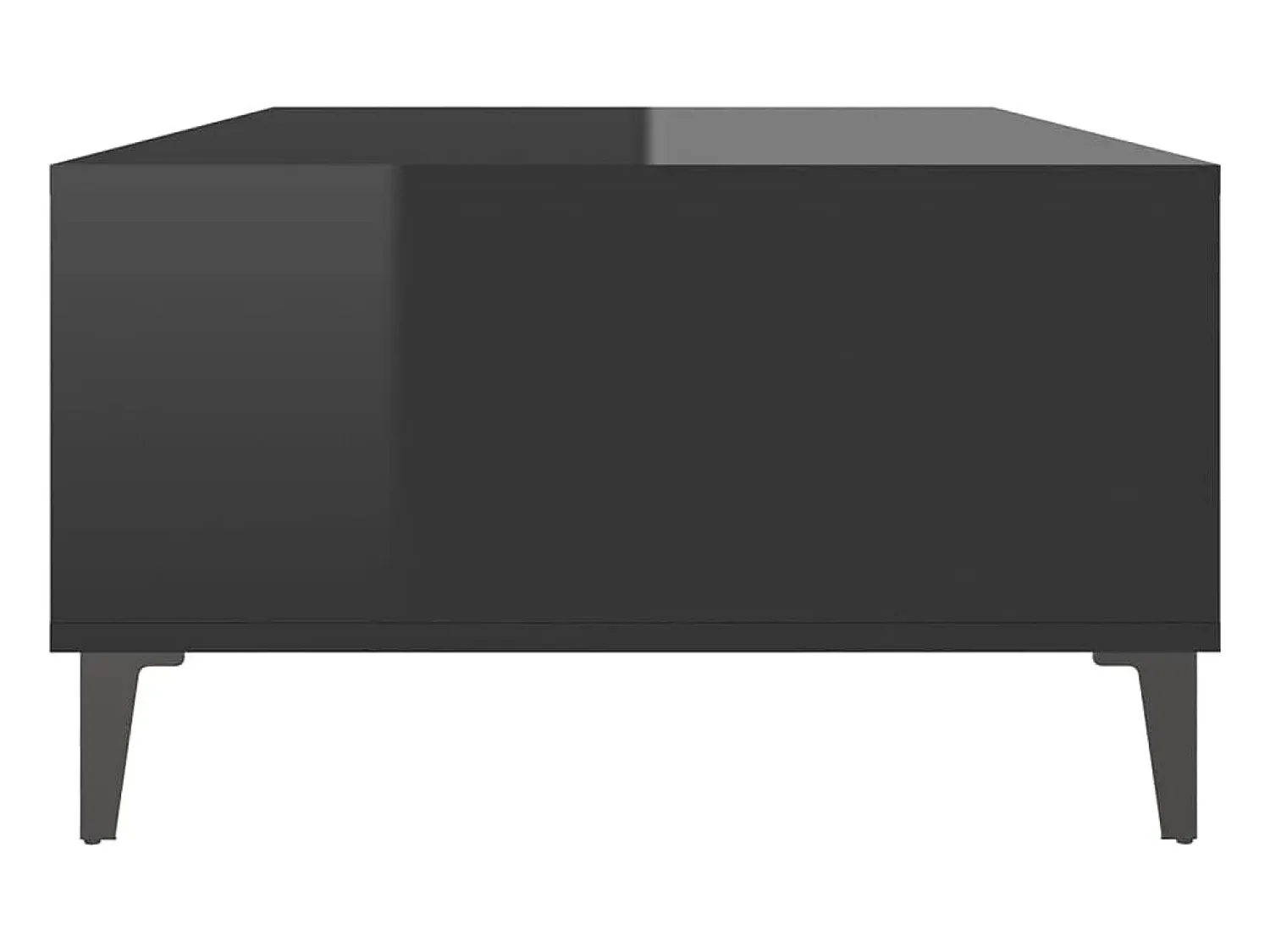 Mesa De Centro* Mesa de centro | Mesa de apoio derivados de madeira brilhante Preto
