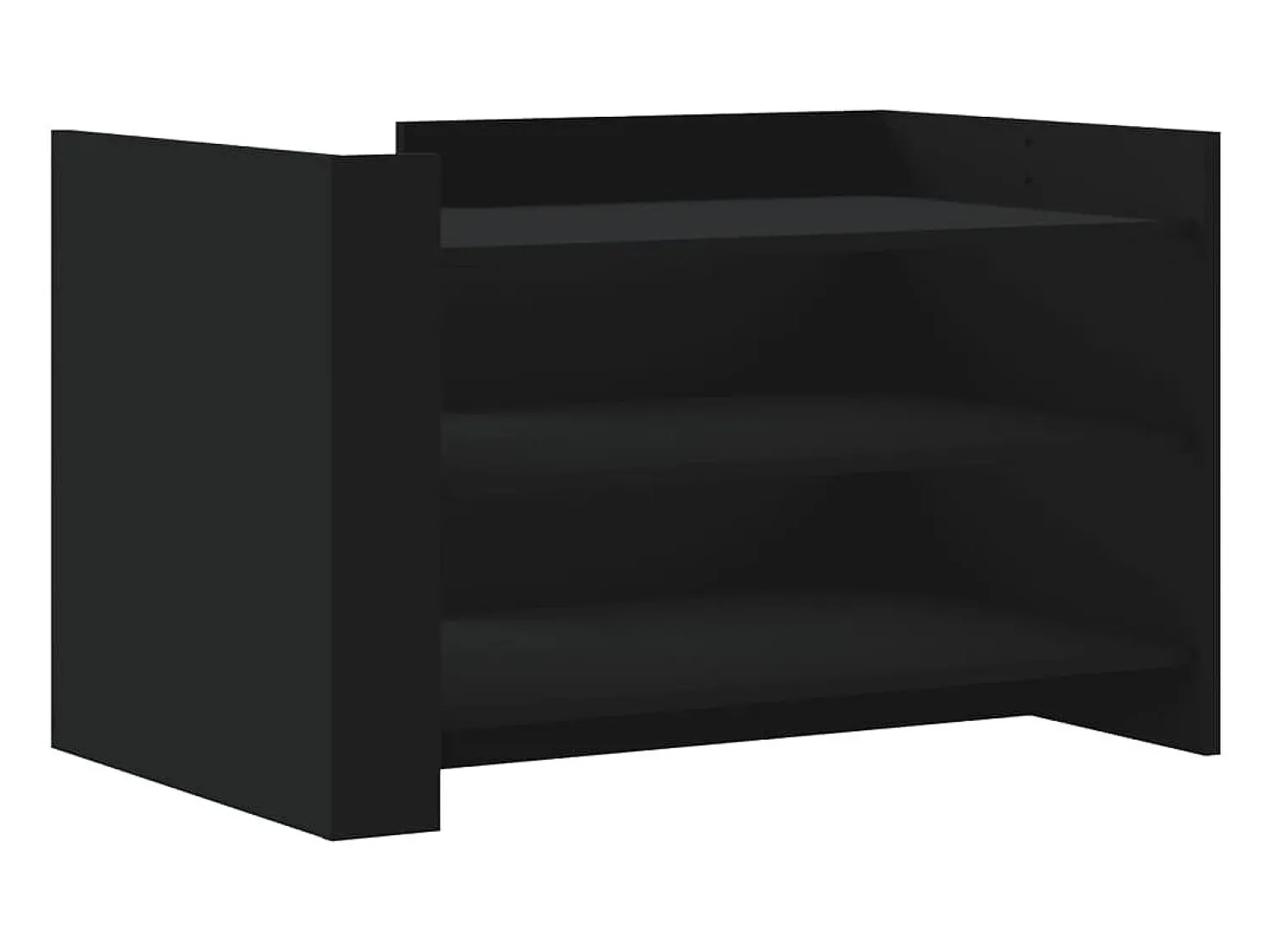 New Mesa de centro | Mesa de apoio 80x50x50 cm derivados de madeira Preto