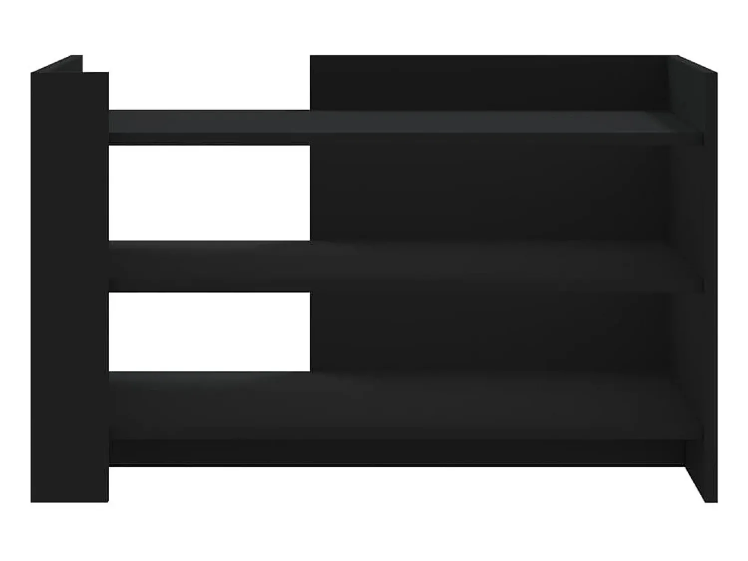 New Mesa de centro | Mesa de apoio 80x50x50 cm derivados de madeira Preto