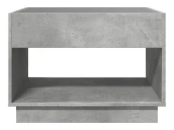 Mesa de centro | Mesa de apoio luzes LED Infinity 70x50x50 cm cimento^ Mesa De Centro