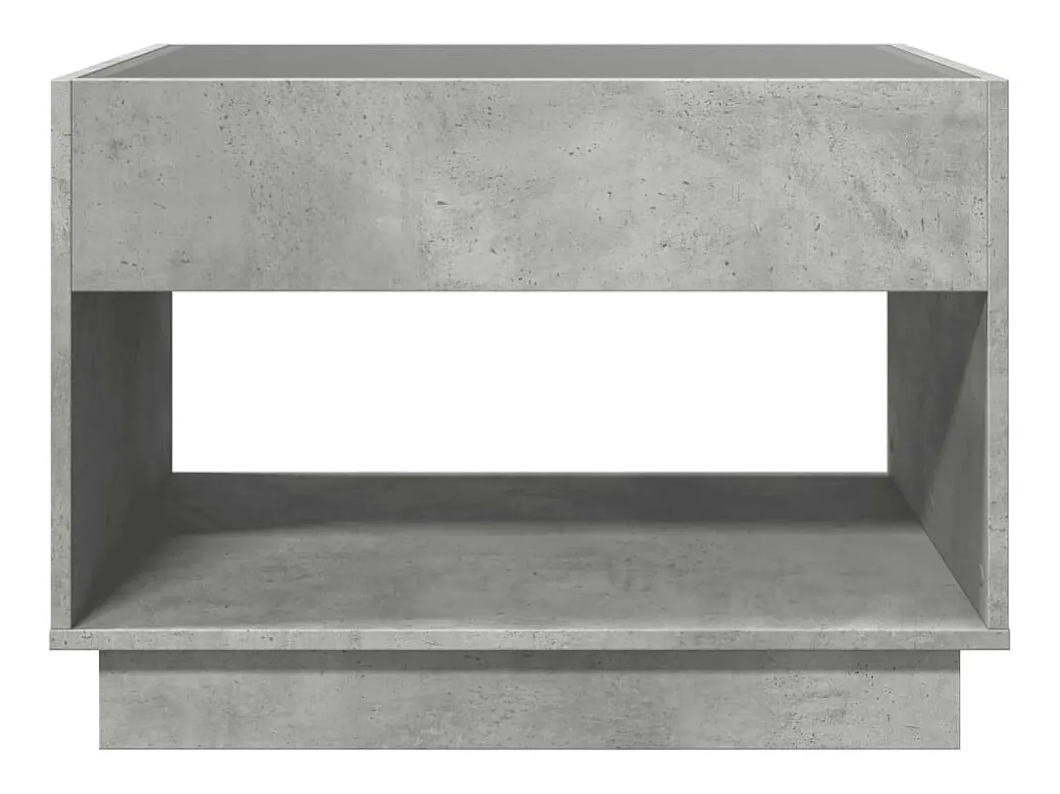 Mesa de centro | Mesa de apoio luzes LED Infinity 70x50x50 cm cimento^ Mesa De Centro