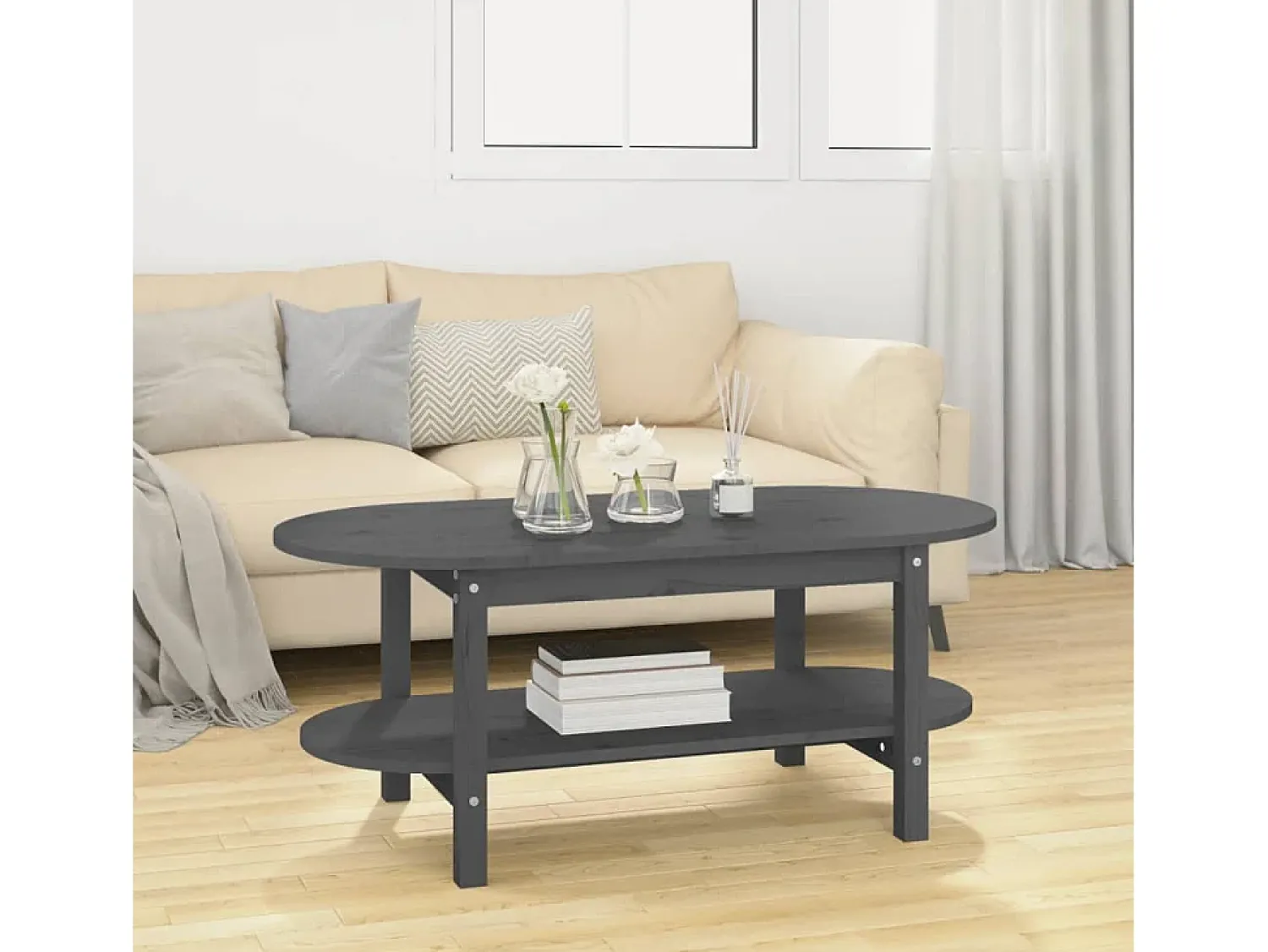 Mesa de centro | Mesa de apoio 110x55x45 cm madeira de pinho maciça^ Mesa De Centro