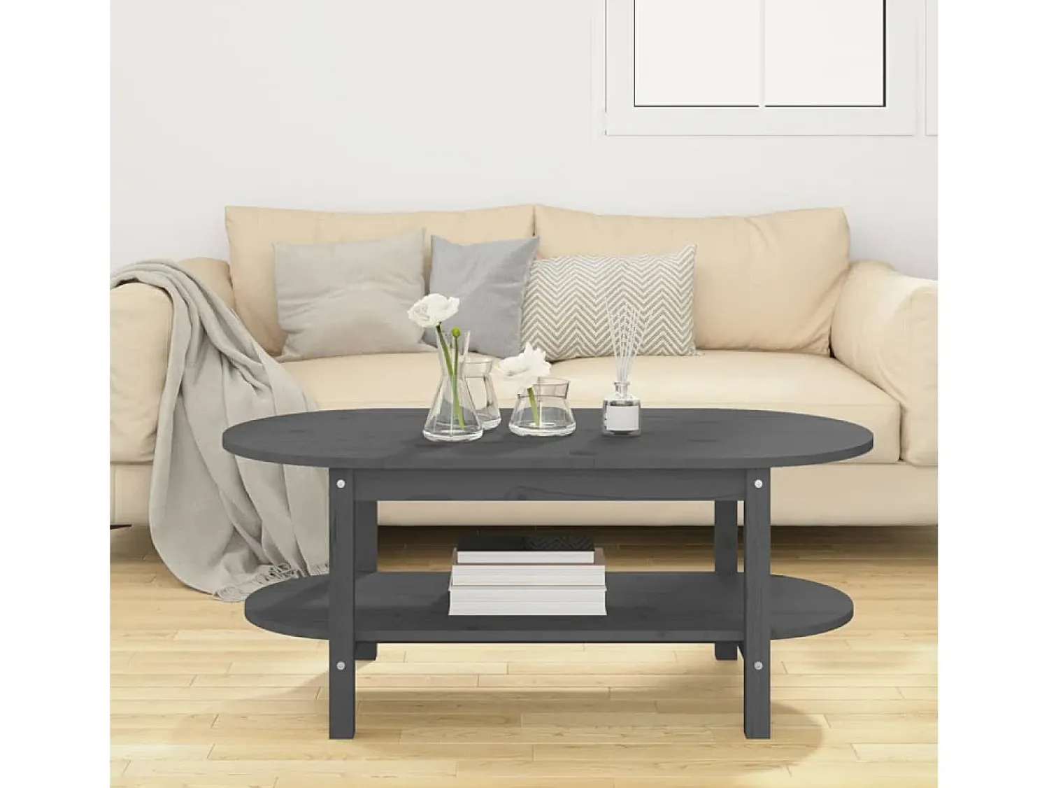 Mesa de centro | Mesa de apoio 110x55x45 cm madeira de pinho maciça^ Mesa De Centro