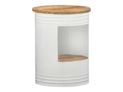 Mesa De Centro| Mesa de centro | Mesa de apoio | Mesa de café 43x55 cm madeira de mangueira maciça Castanho