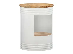 Mesa De Centro| Mesa de centro | Mesa de apoio | Mesa de café 43x55 cm madeira de mangueira maciça Castanho