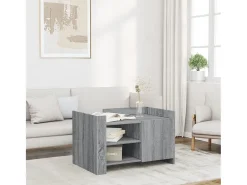 Mesa De Centro| Mesa de centro | Mesa de apoio 80x50x50 cm derivados de madeira sonoma Cinzento