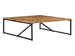 Mesa De Centro| Mesa de centro | Mesa de apoio | Mesa de café 110x110x36 cm madeira de acácia maciça Castanho
