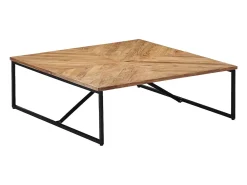 Mesa De Centro| Mesa de centro | Mesa de apoio | Mesa de café 110x110x36 cm madeira de acácia maciça Castanho