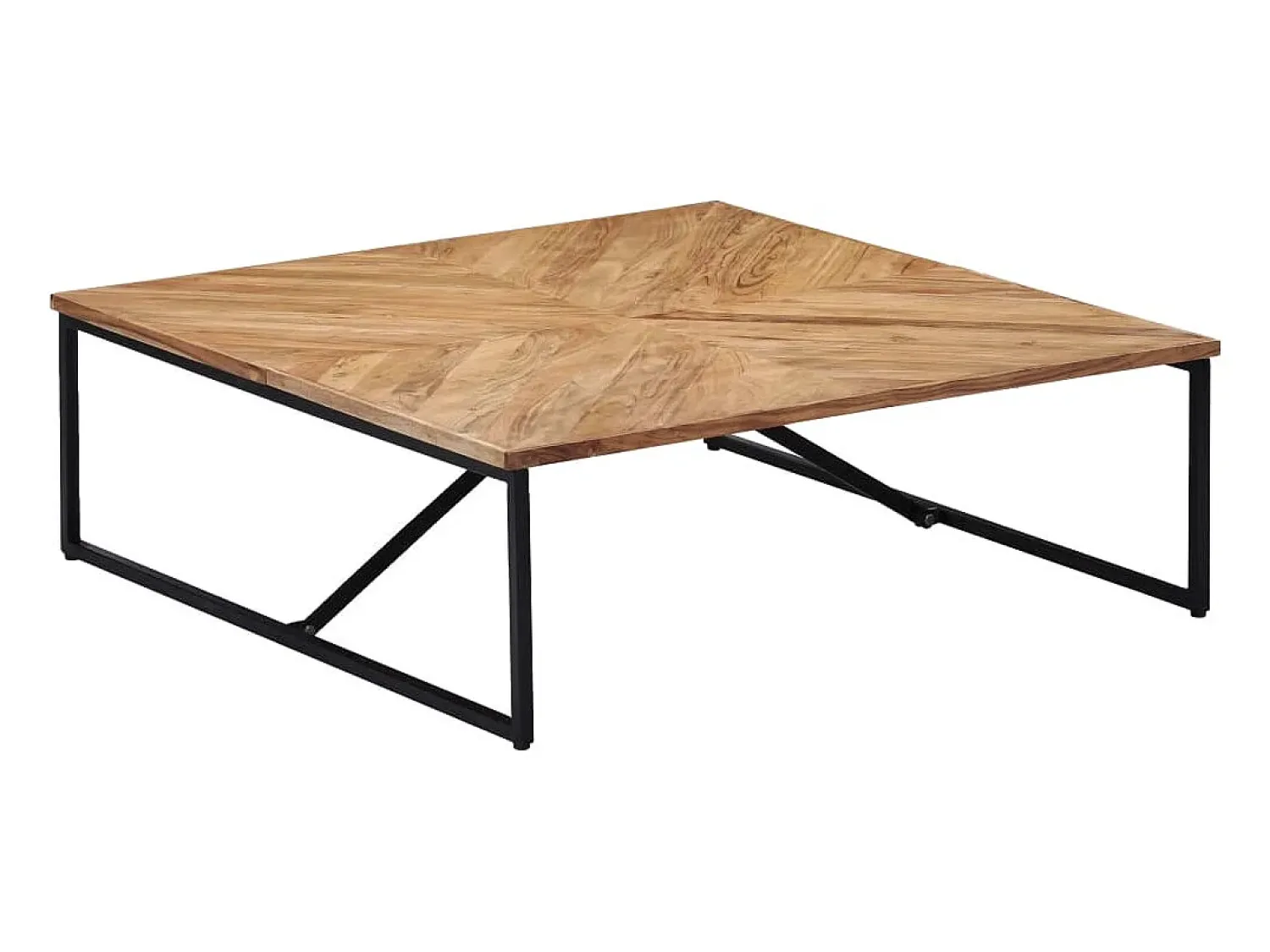 Mesa De Centro| Mesa de centro | Mesa de apoio | Mesa de café 110x110x36 cm madeira de acácia maciça Castanho
