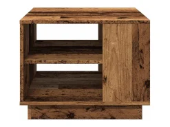 Mesa De Centro| Mesa de centro | Mesa de apoio | Mesa de café 55x55x42 cm derivados de madeira madeira velha Castanho