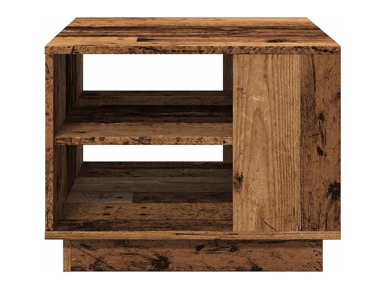 Mesa De Centro| Mesa de centro | Mesa de apoio | Mesa de café 55x55x42 cm derivados de madeira madeira velha Castanho