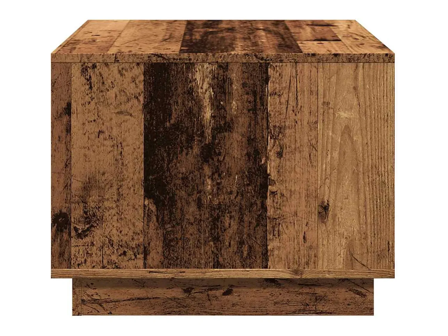 Mesa De Centro| Mesa de centro | Mesa de apoio | Mesa de café 55x55x42 cm derivados de madeira madeira velha Castanho
