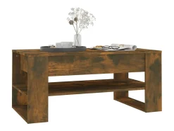 Mesa De Centro* Mesa de centro | Mesa de apoio 102x55x45 cm madeira processada carvalho fumado Castanho