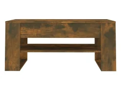 Mesa De Centro* Mesa de centro | Mesa de apoio 102x55x45 cm madeira processada carvalho fumado Castanho