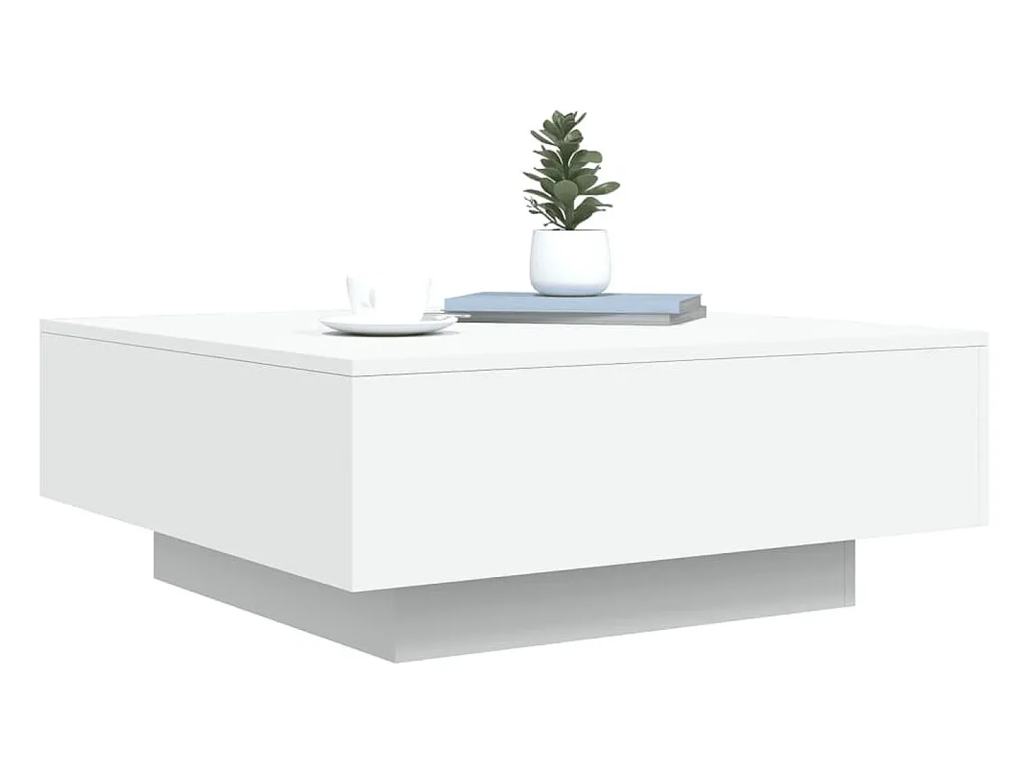 Mesa De Centro* Mesa de centro | Mesa de apoio 80x80x31 cm contraplacado Branco
