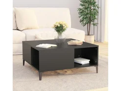 Mesa De Centro| Mesa de centro | Mesa de apoio 80x80x36.5 cm derivados de madeira Preto