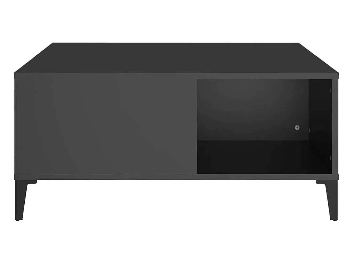 Mesa De Centro| Mesa de centro | Mesa de apoio 80x80x36.5 cm derivados de madeira Preto