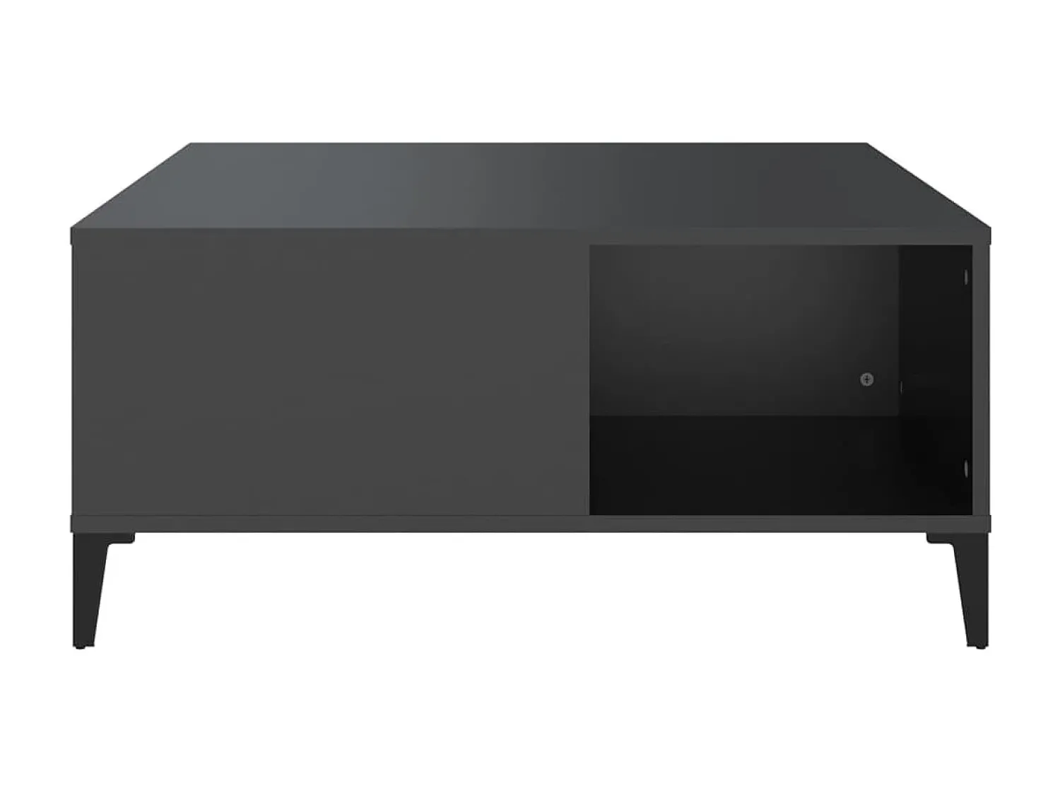 Mesa De Centro| Mesa de centro | Mesa de apoio 80x80x36.5 cm derivados de madeira Preto