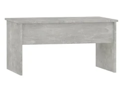 Mesa de centro | Mesa de apoio 80x50.5x41.5cm madeira processada cinza cimento^ Mesa De Centro
