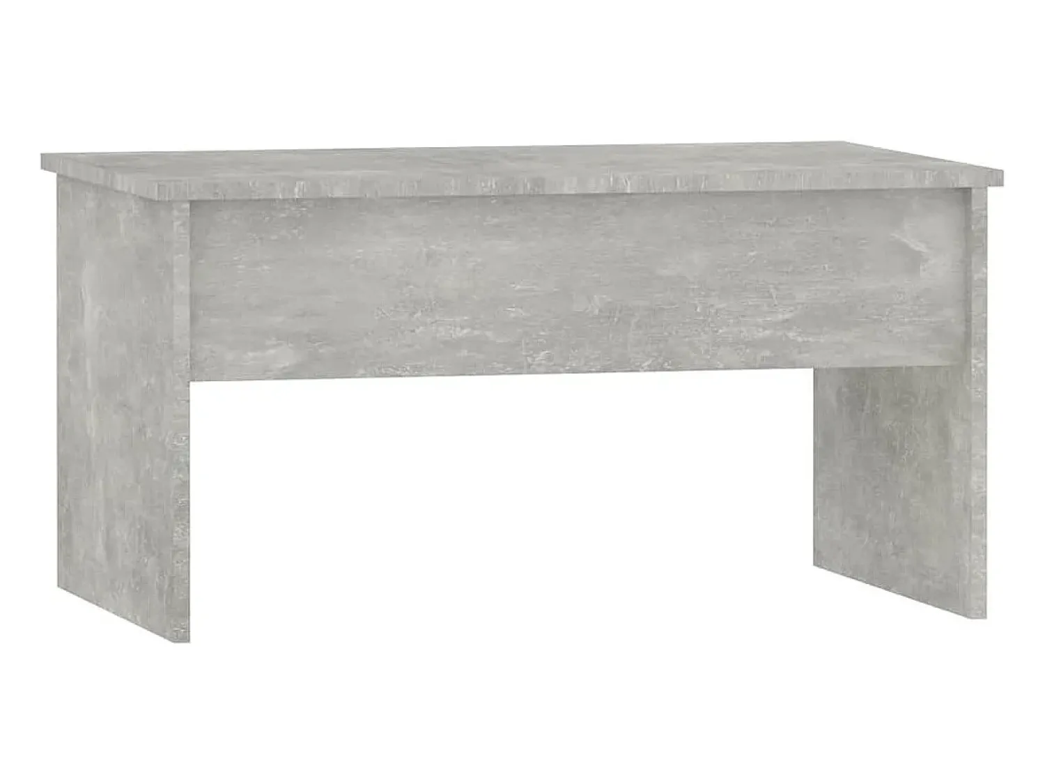 Mesa de centro | Mesa de apoio 80x50.5x41.5cm madeira processada cinza cimento^ Mesa De Centro