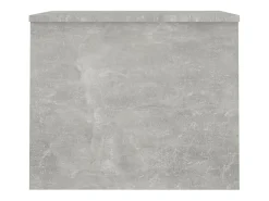 Mesa de centro | Mesa de apoio 80x50.5x41.5cm madeira processada cinza cimento^ Mesa De Centro